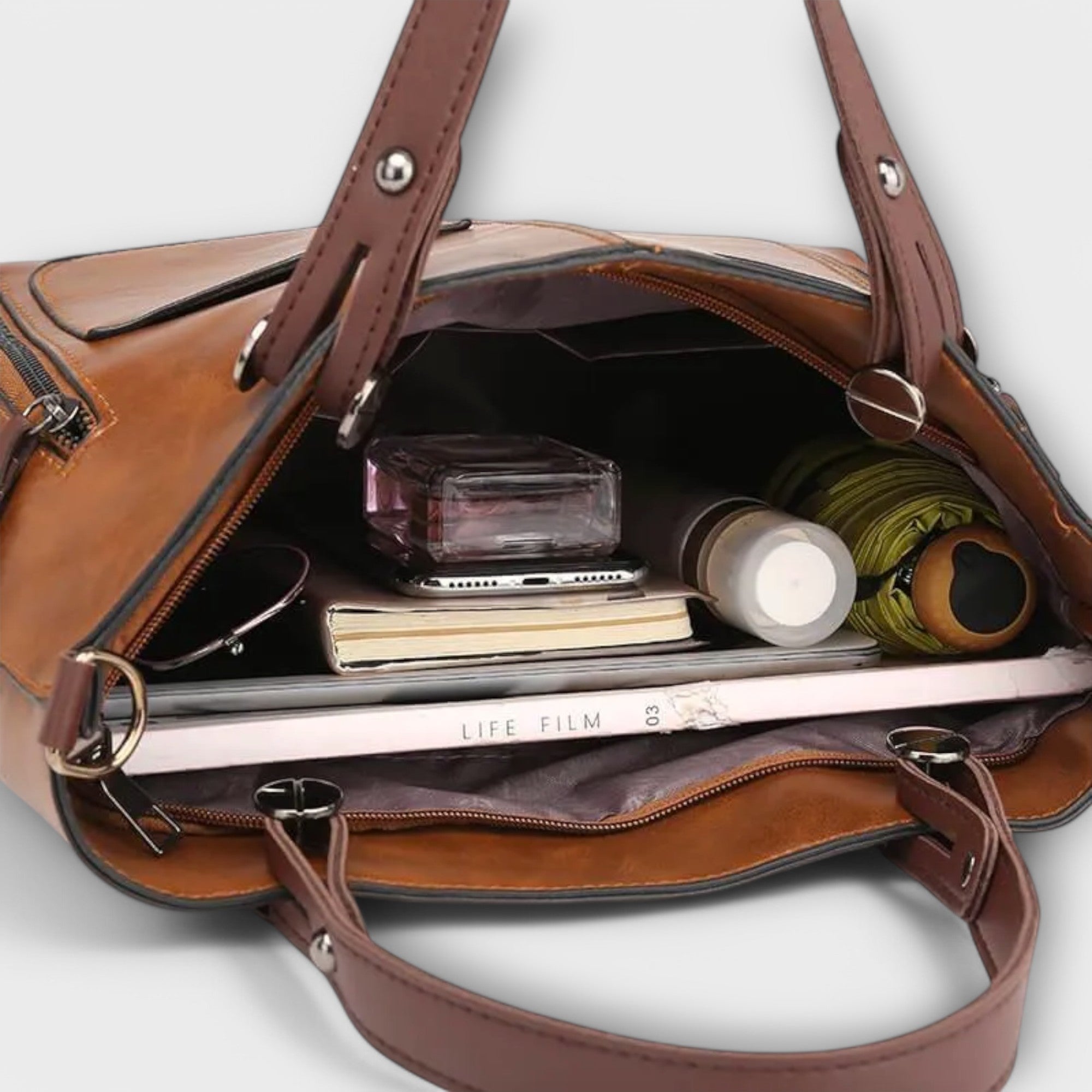 Elegante bolso de cuero