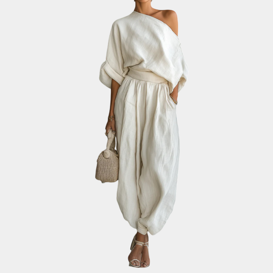 Helena | Conjunto de Top y Pantalón de Corte Tapered
