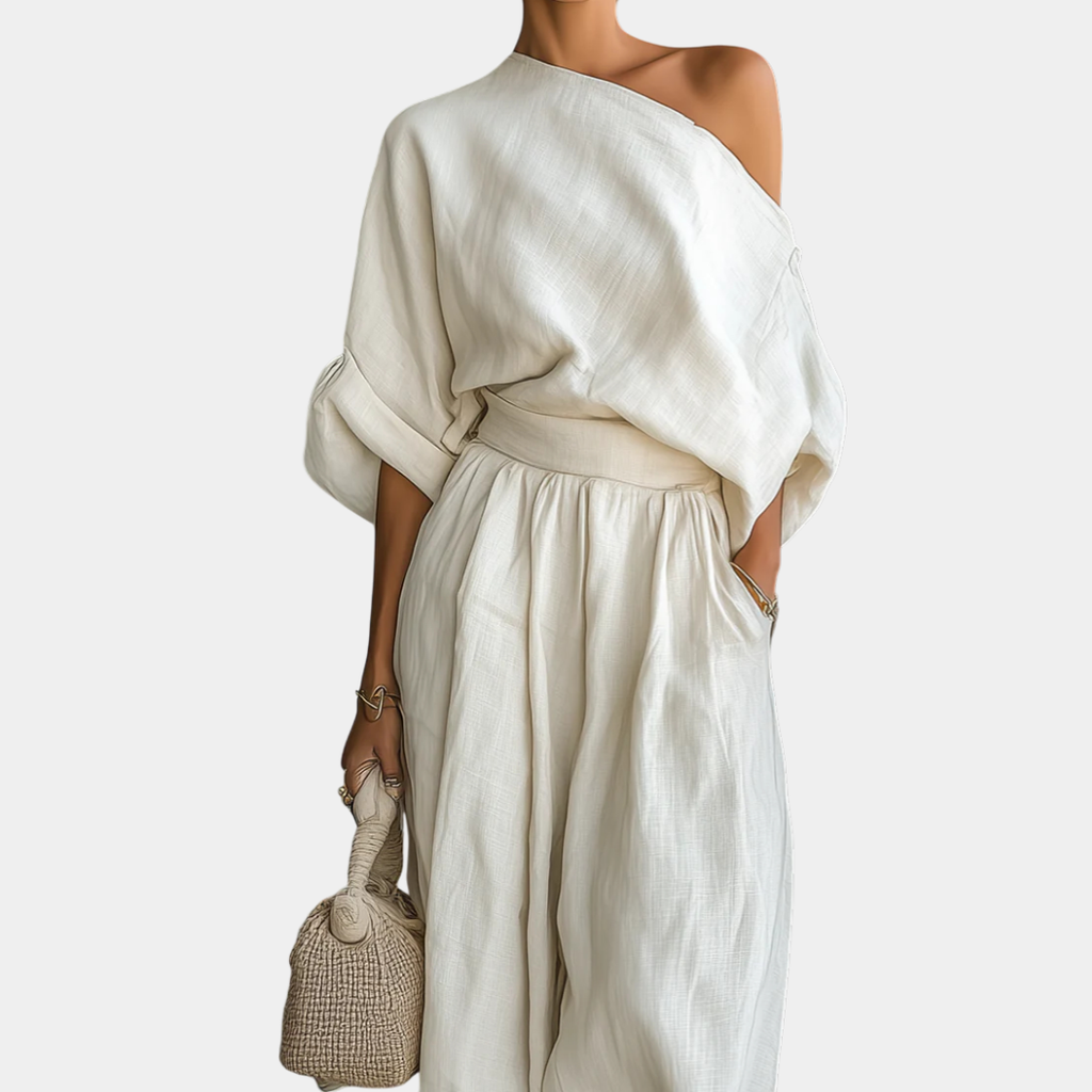 Helena | Conjunto de Top y Pantalón de Corte Tapered
