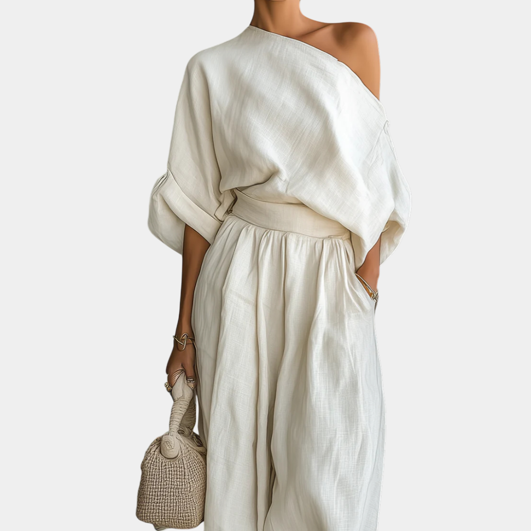Helena | Conjunto de Top y Pantalón de Corte Tapered