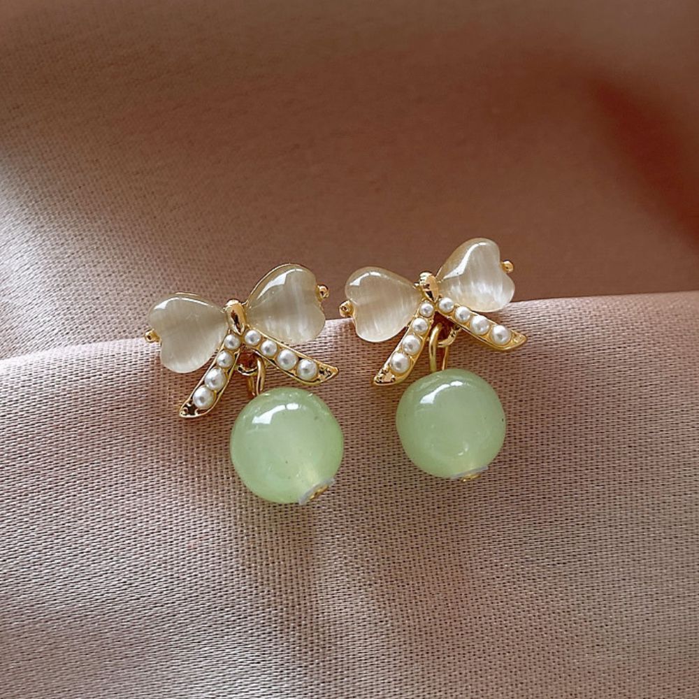 Aretes vintage con lazo
