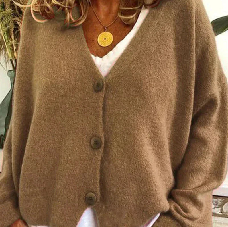 Chaqueta de punto con escote en V