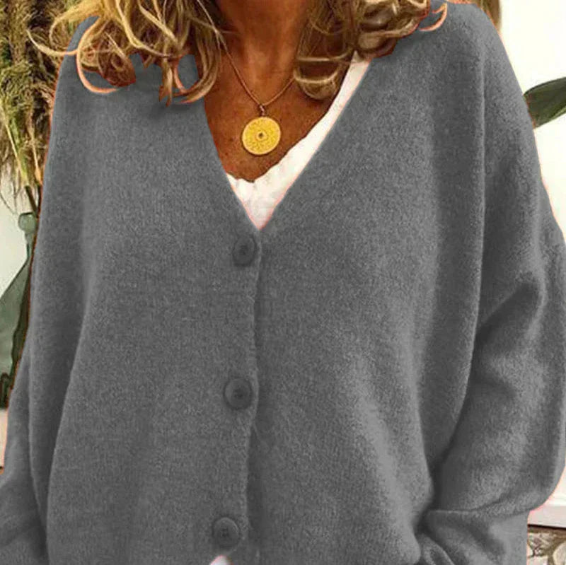 Chaqueta de punto con escote en V