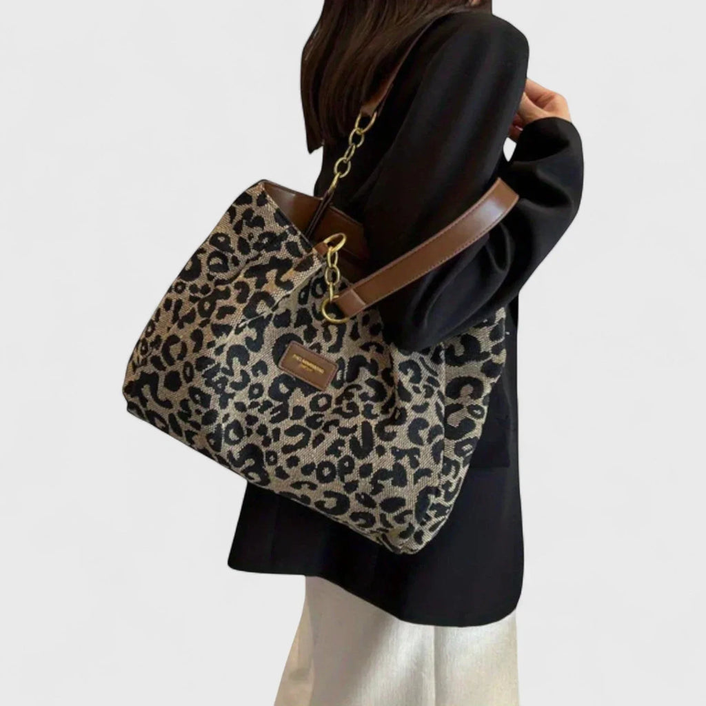 Bolso con estampado de leopardo
