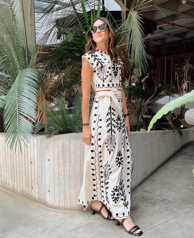 Conjunto Estampado Bordado