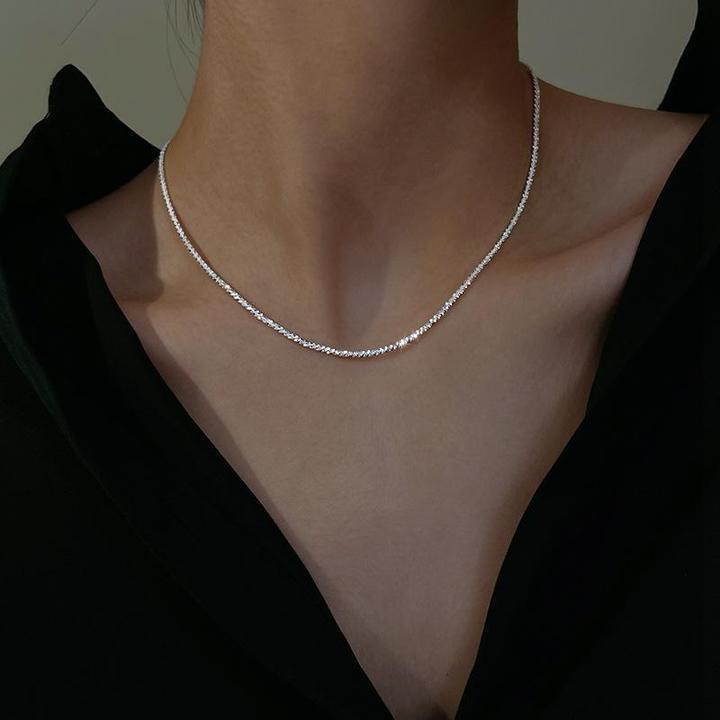 Collar de plata con luz de estrellas - set
