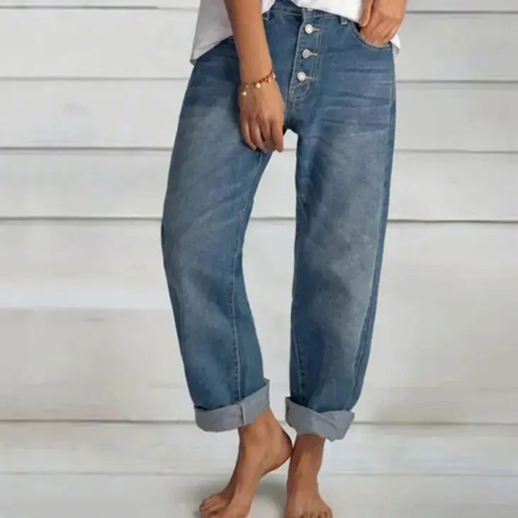 Pantalones Vaqueros con Botonera