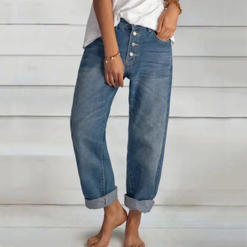 Pantalones Vaqueros con Botonera