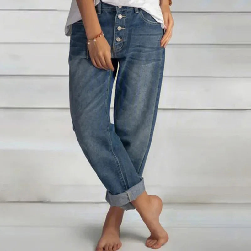 Pantalones Vaqueros con Botonera