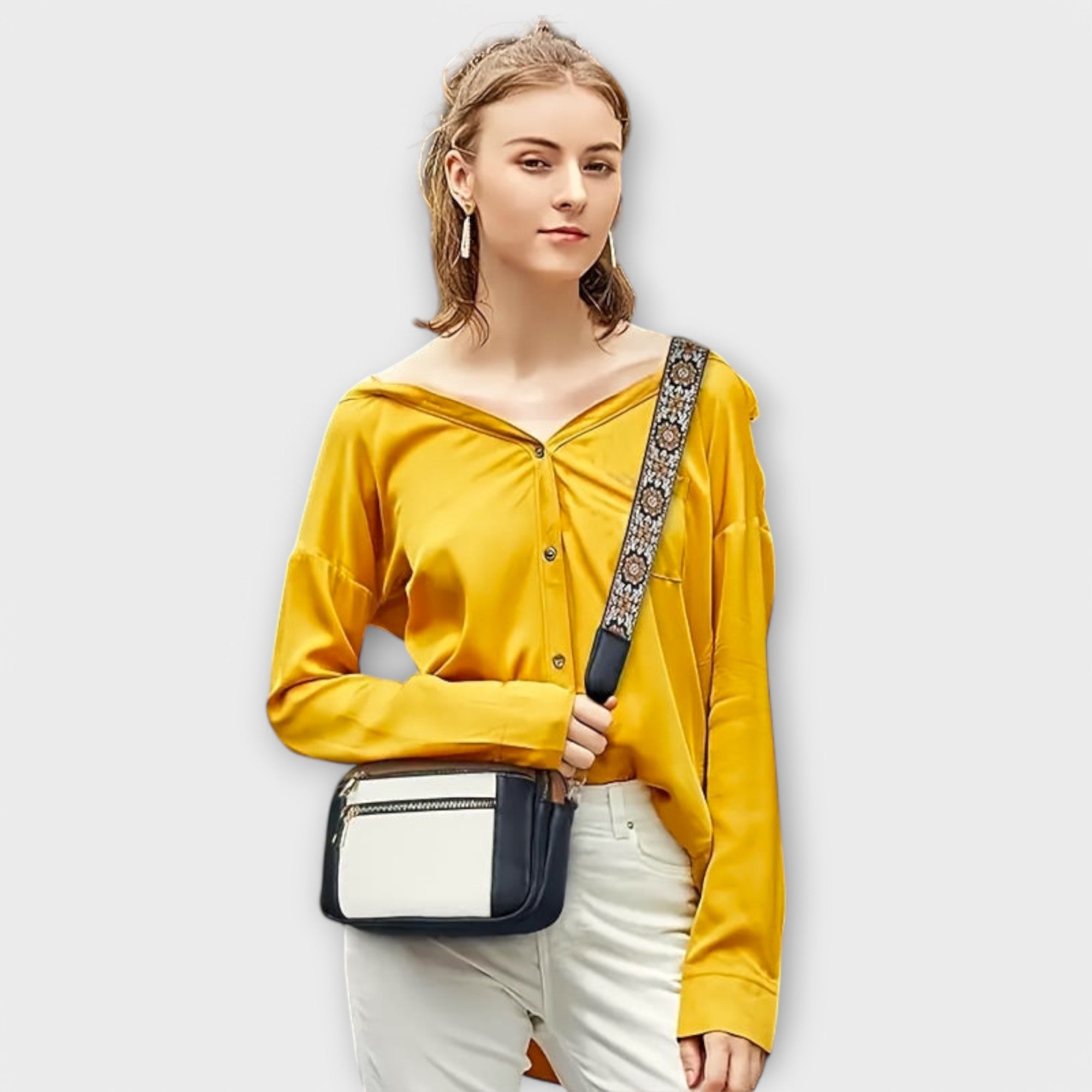 Bolso bandolera de cuero vegano