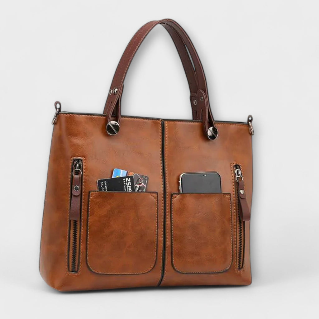 Elegante bolso de cuero