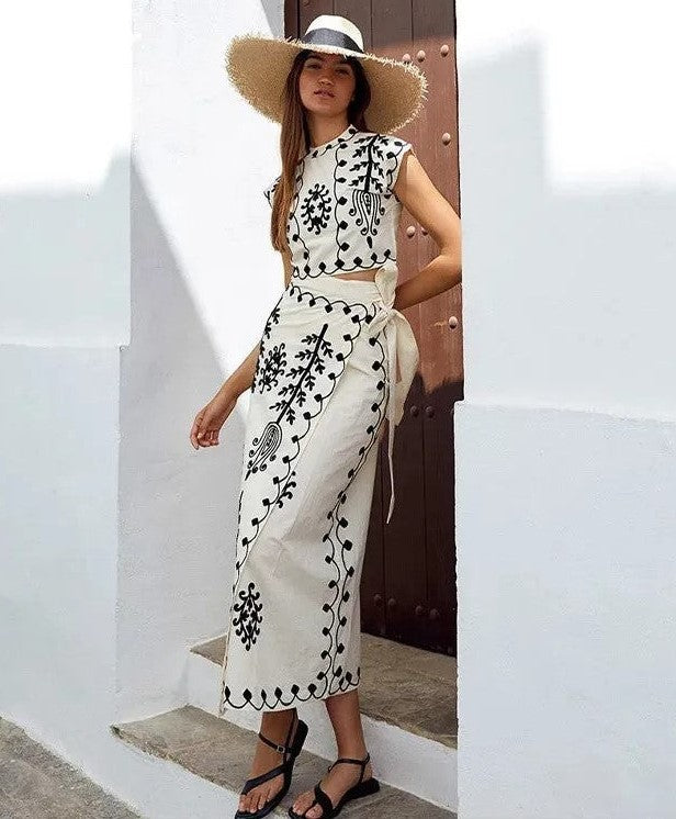 Conjunto Estampado Bordado
