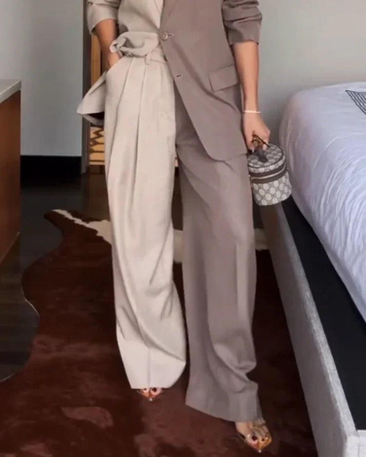 Conjunto bicolor estilo vanguardista