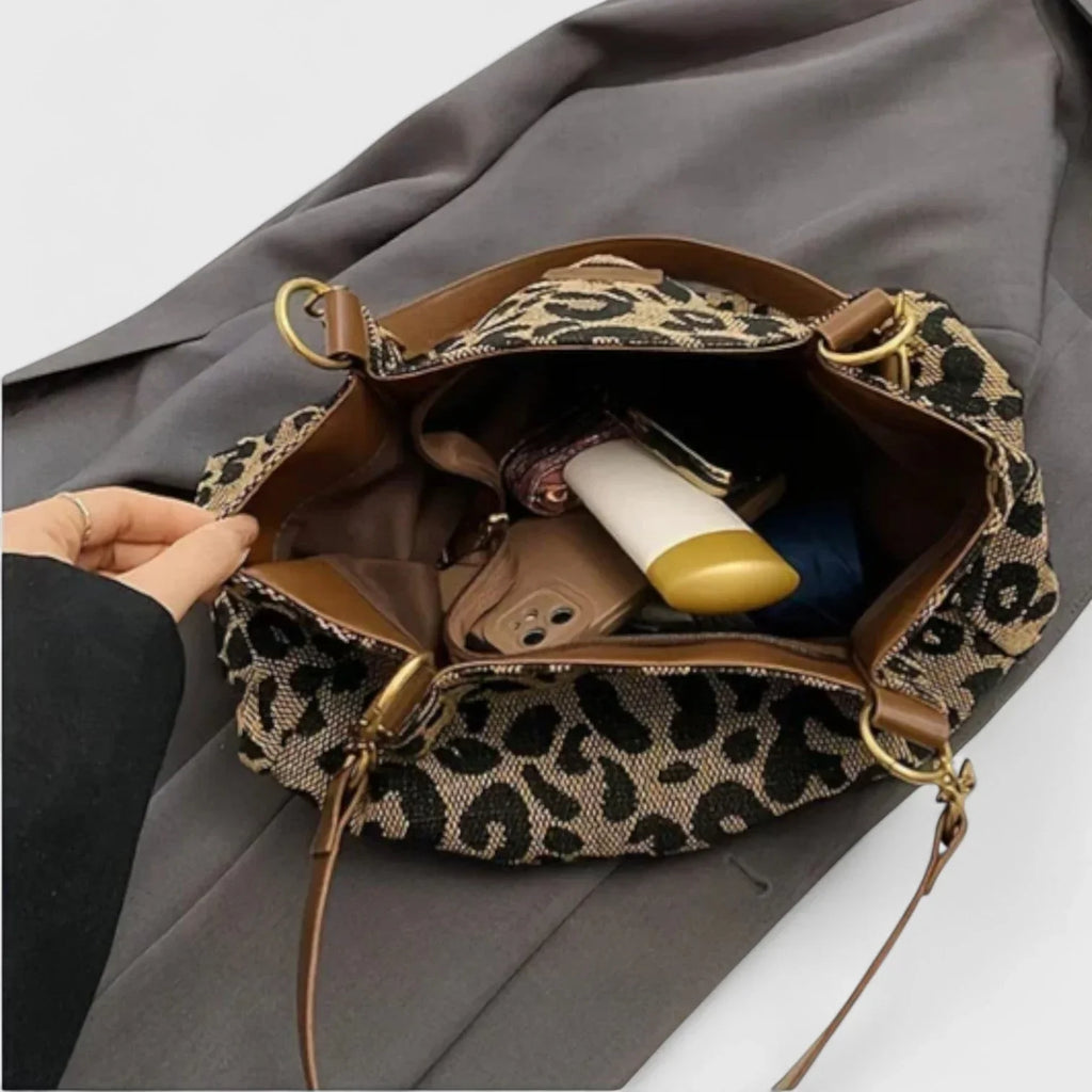 Bolso con estampado de leopardo