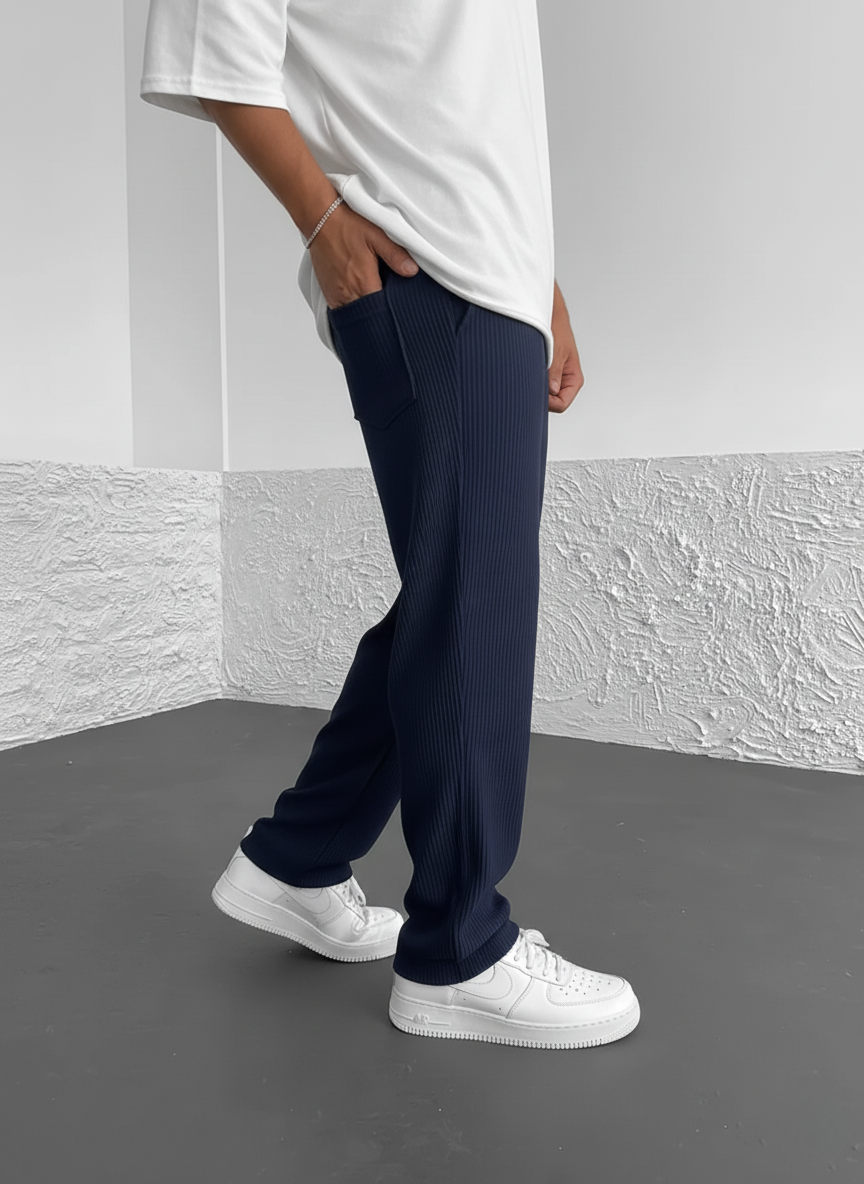 Pantalón acanalado relajado
