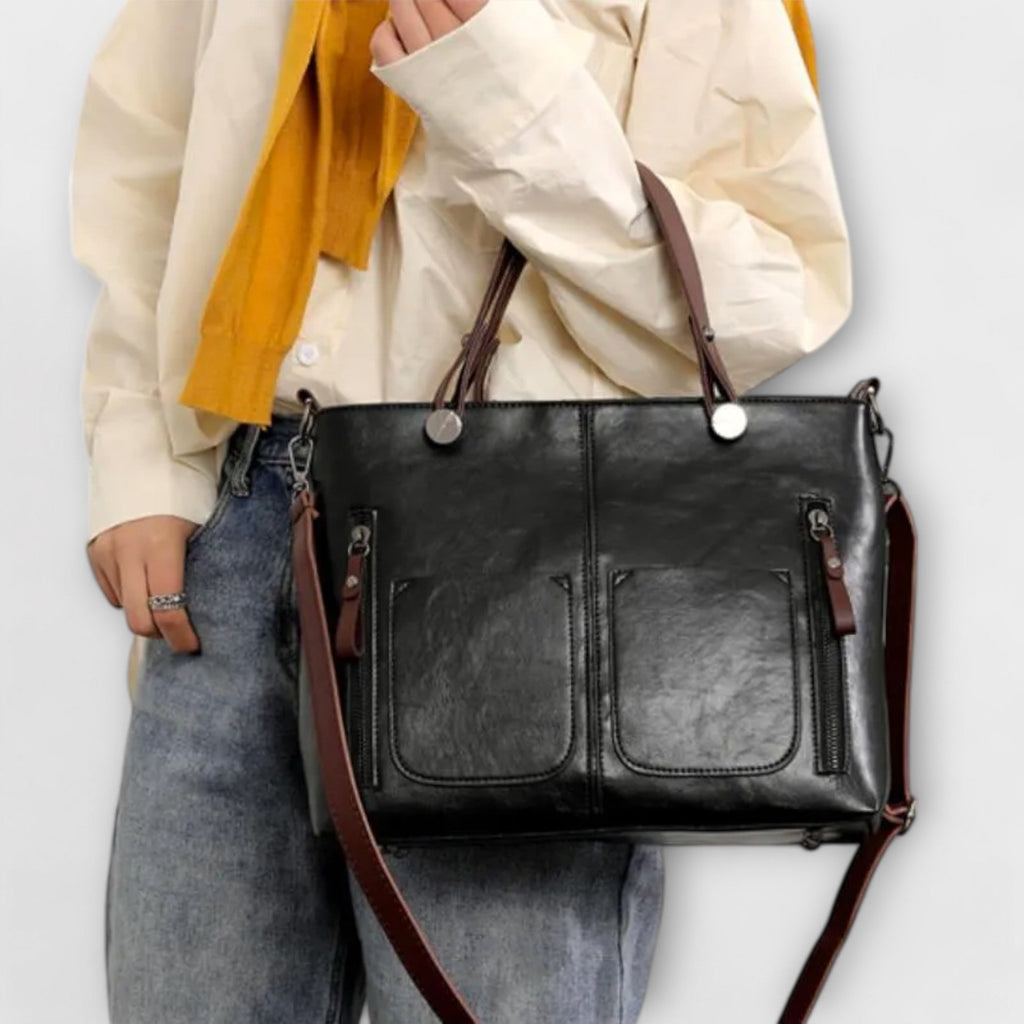 Elegante bolso de cuero