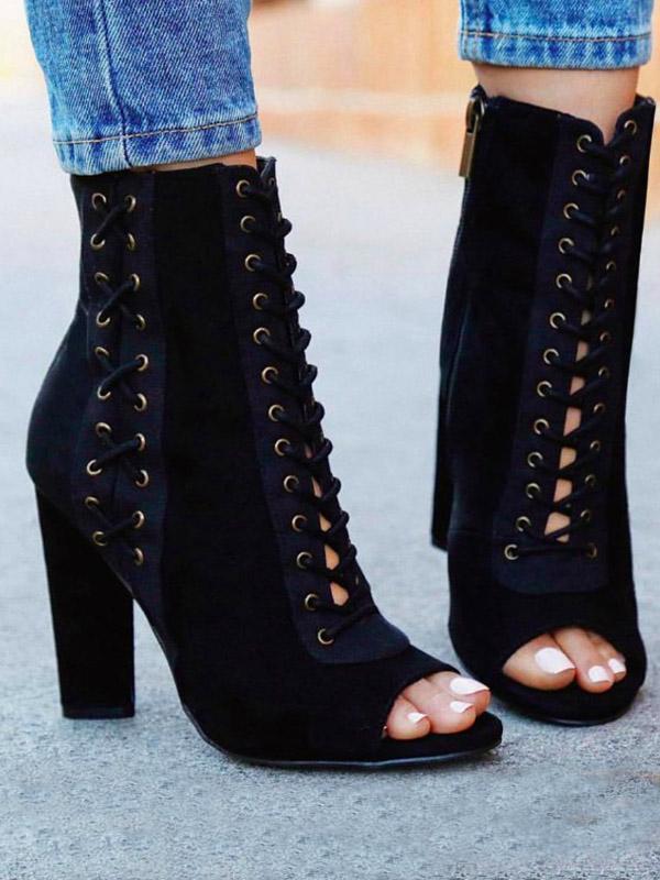 Zapatos de tacón de bloque grueso
