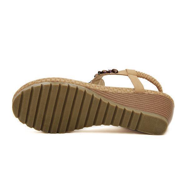 Sandalias de playa tipo flip-flop con cuña
