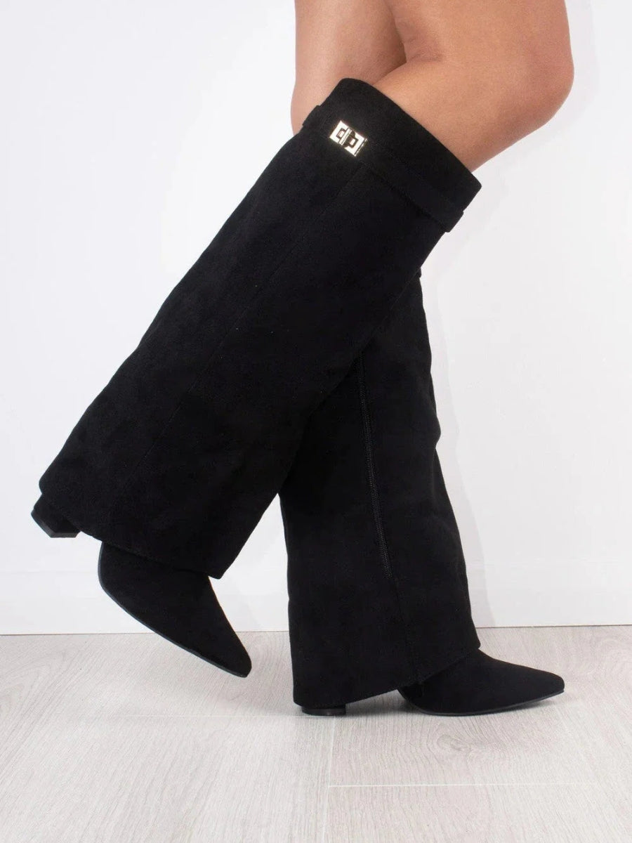 Botas altas  sobre la rodilla con cremallera