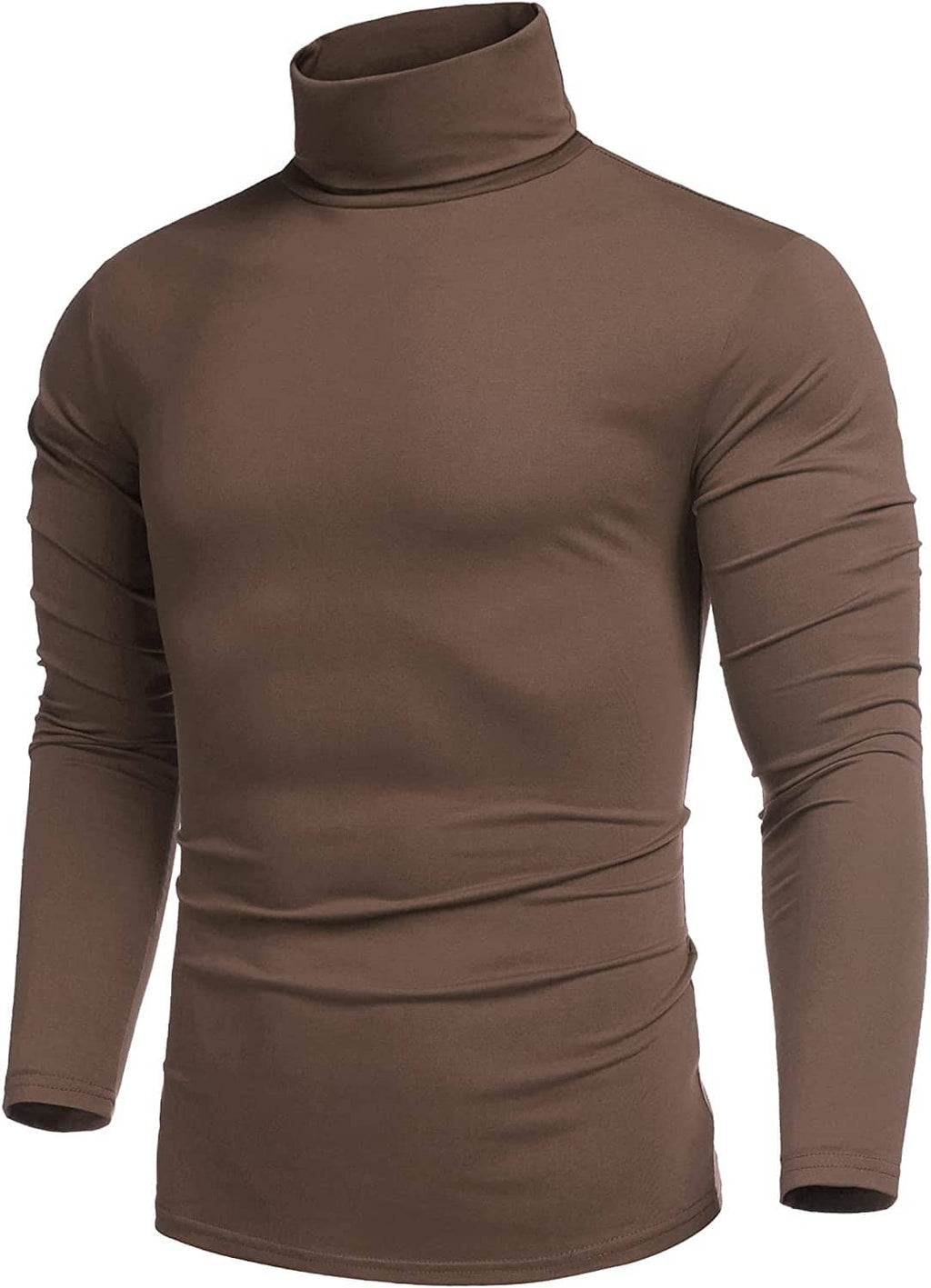 Suéter básico de algodón de cuello alto con ajuste entallado (Solo EE. UU.)