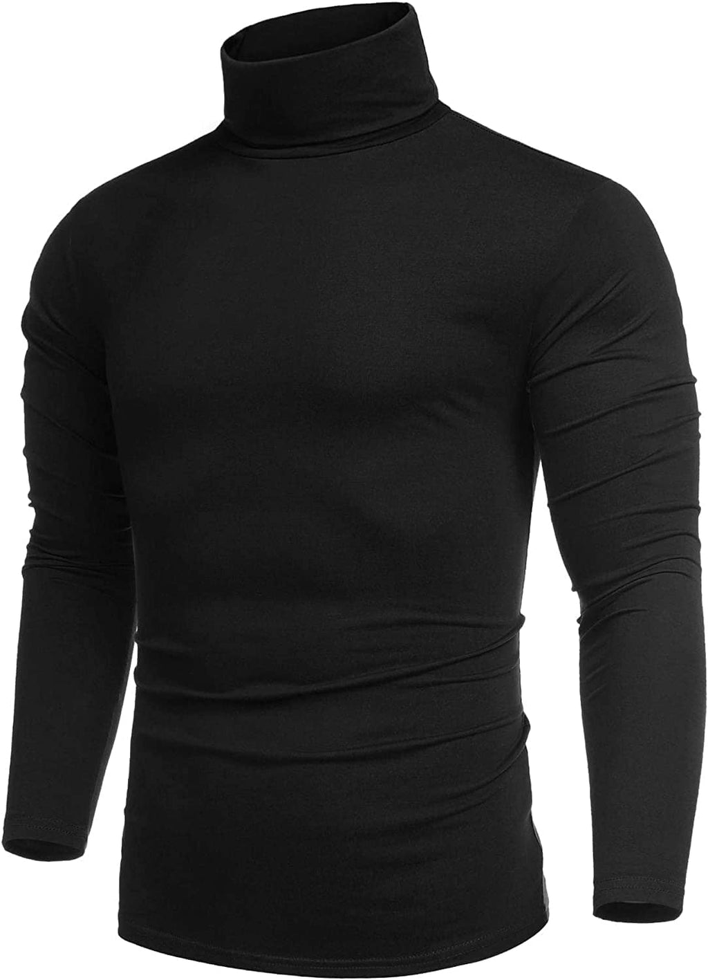 Suéter básico de algodón de cuello alto con ajuste entallado (Solo EE. UU.)