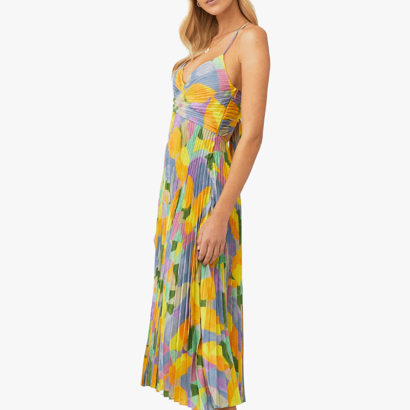 Vestido Midi con Escote en Corazón