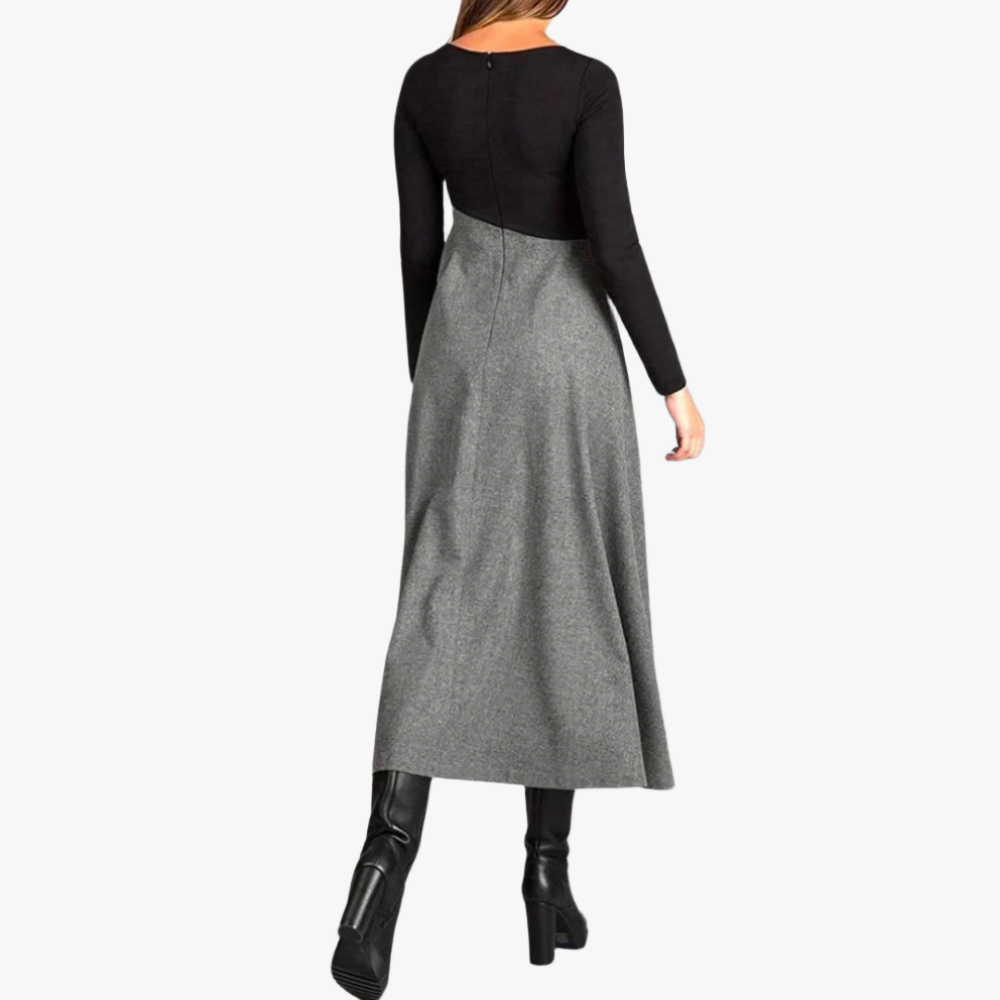 Vestido Elegante con Detalles Modernos