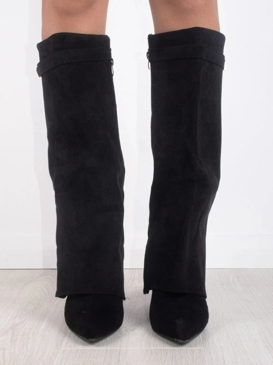 Botas altas  sobre la rodilla con cremallera