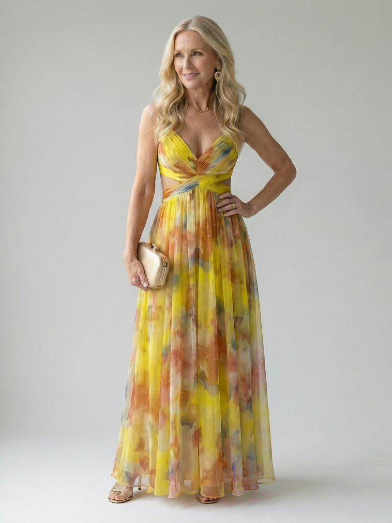 Irene | Vestido maxi cruzado