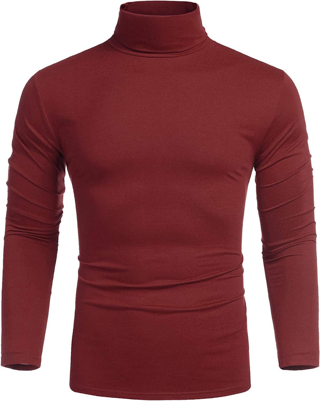 Suéter básico de algodón de cuello alto con ajuste entallado (Solo EE. UU.)