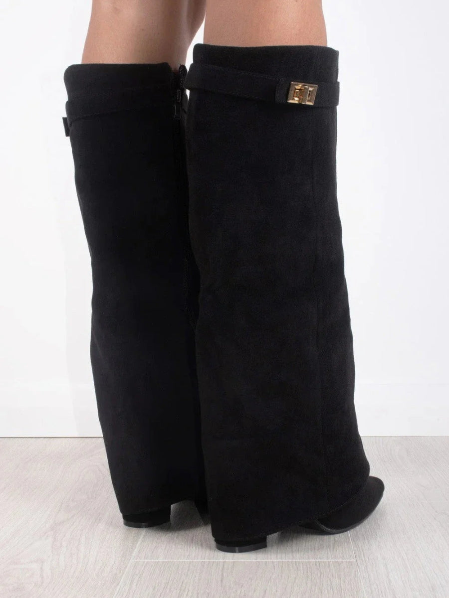 Botas altas  sobre la rodilla con cremallera