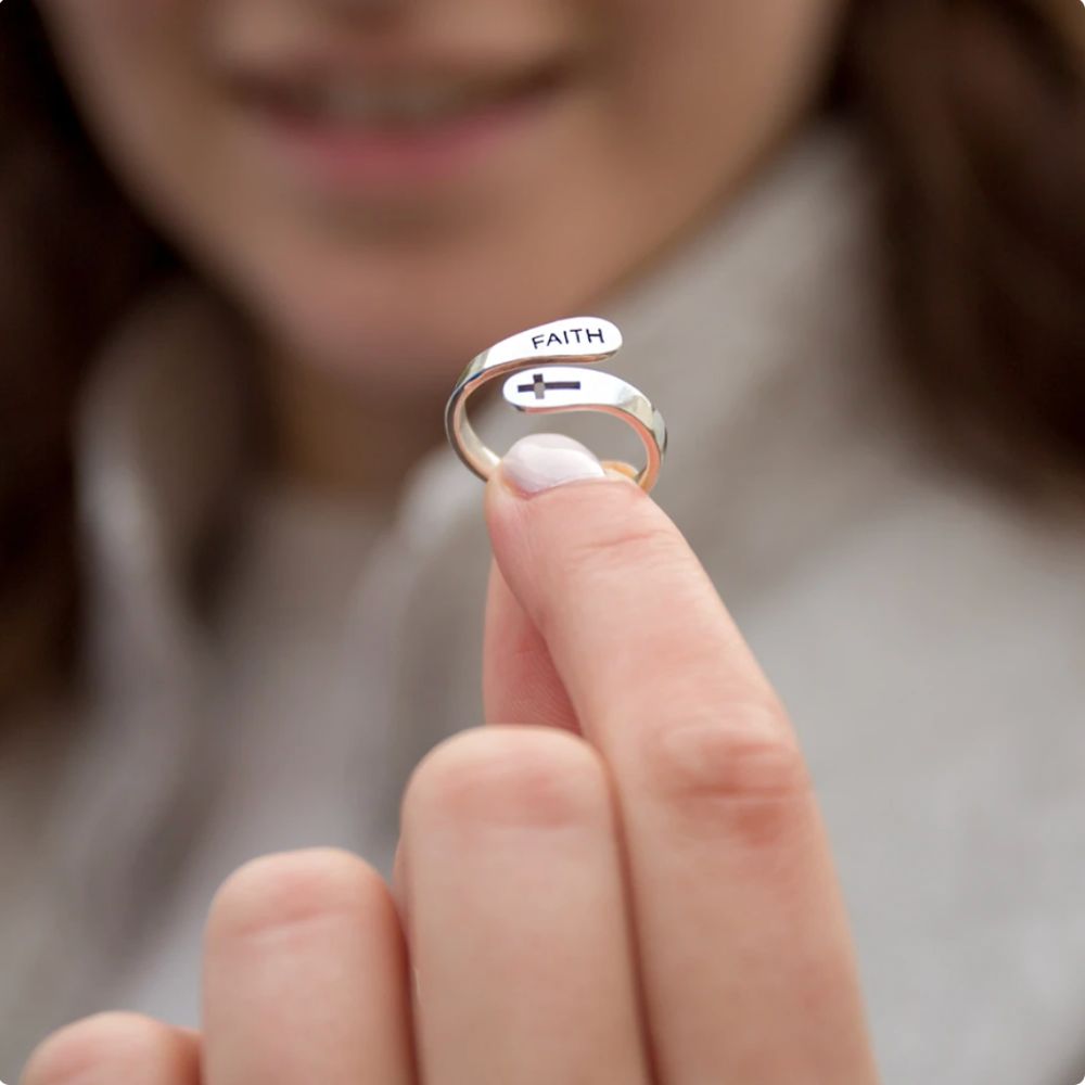 Anillo ajustable de fe (ajustable)