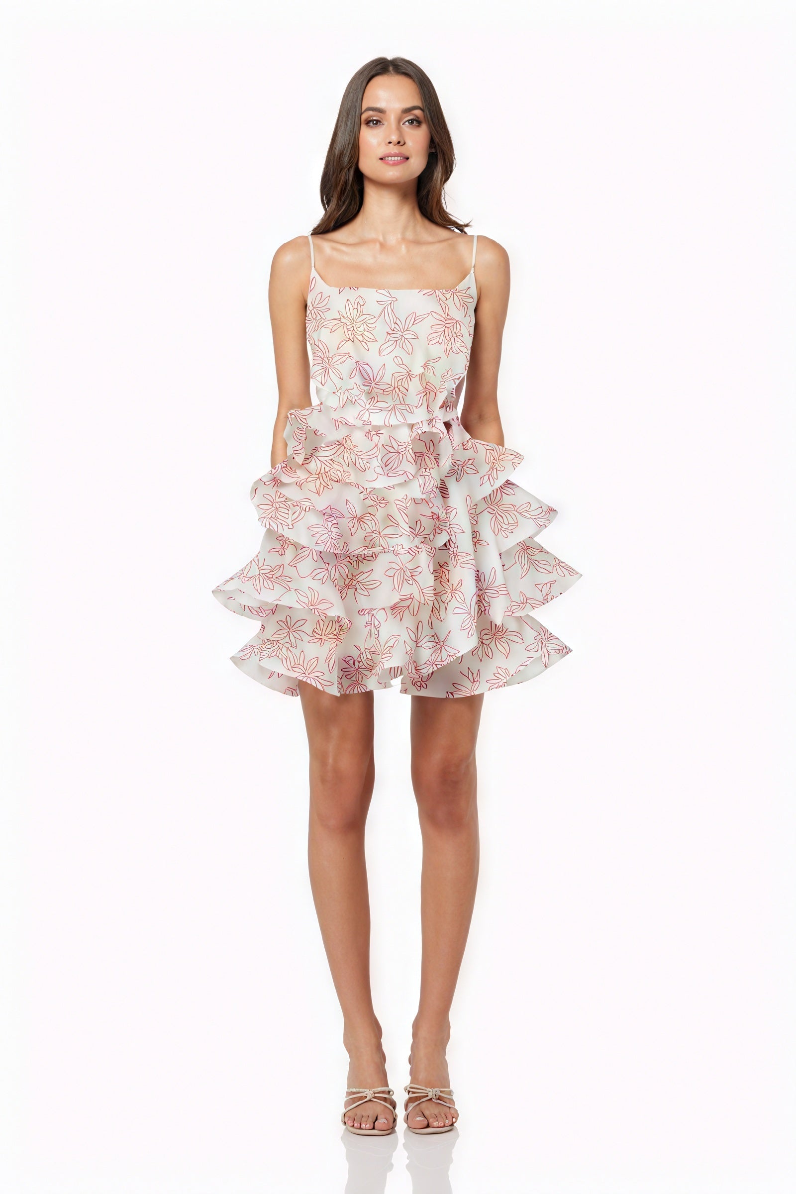 Vestido de Verano con Flores y Volantes