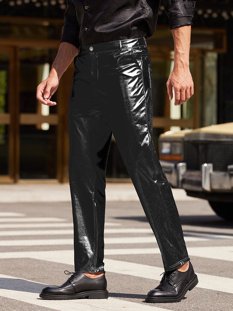 Pantalones metálicos brillantes