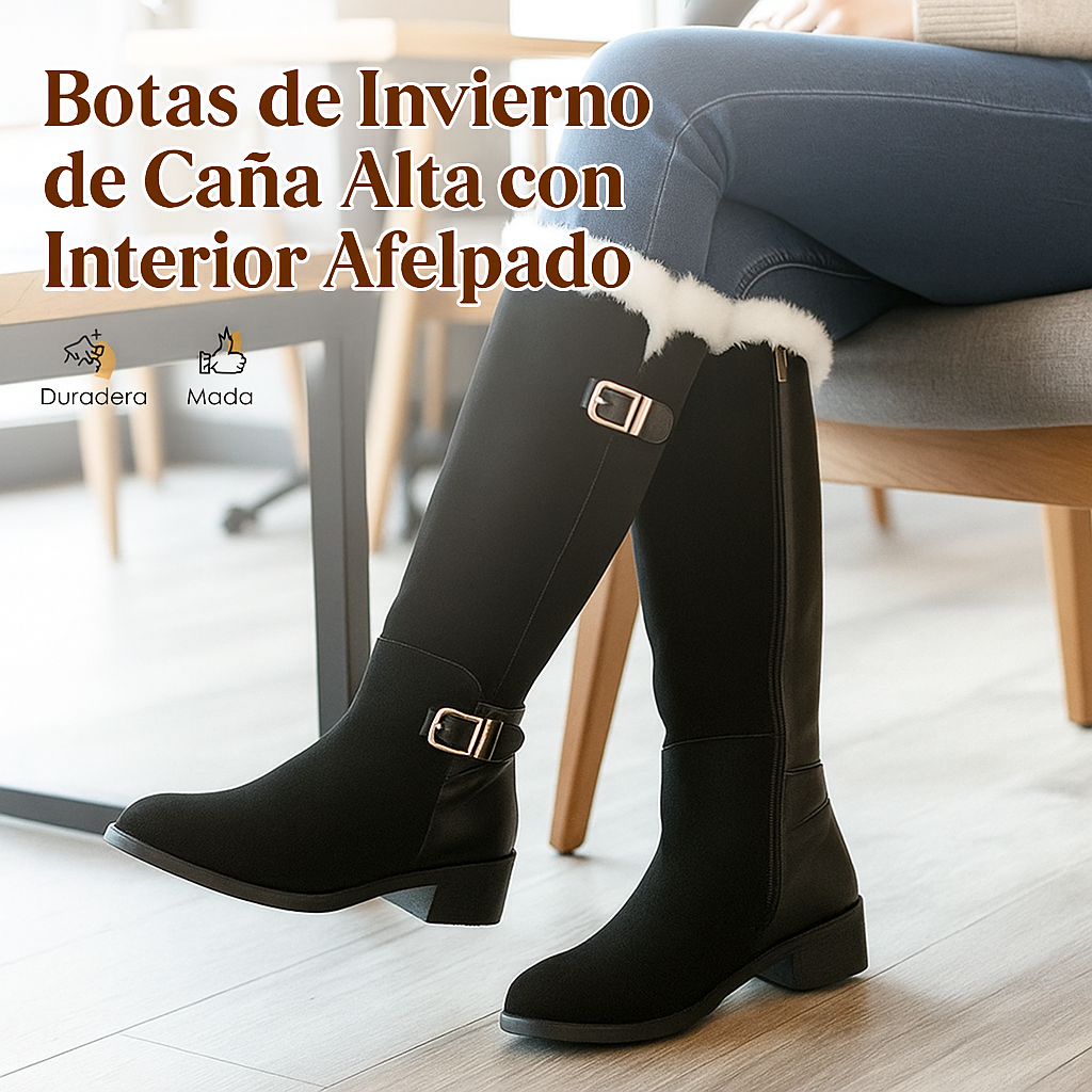 Botas altas de invierno con forro cálido