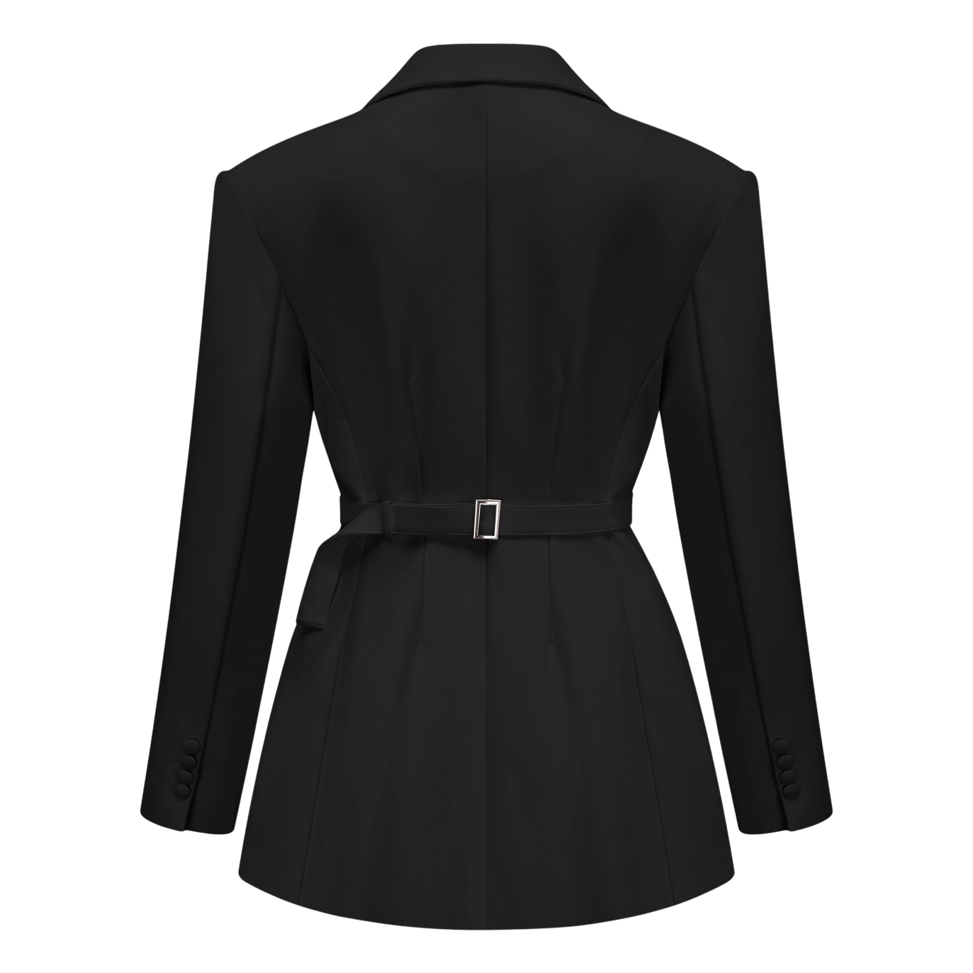Vestido corto negro estilo blazer