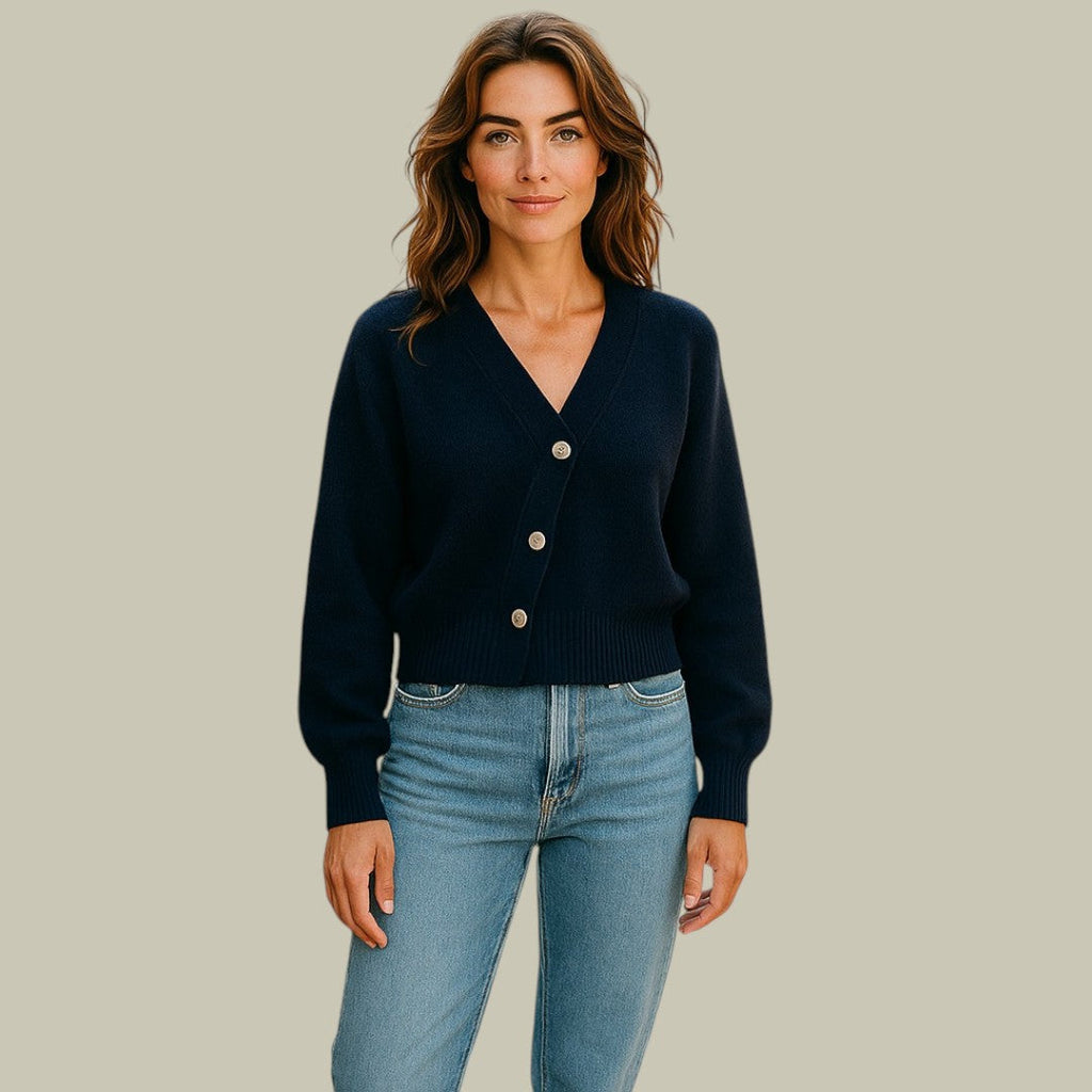 Chaqueta de punto suave de lana merino