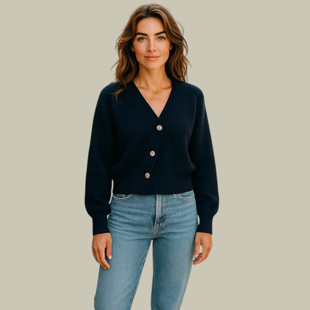 Chaqueta de punto suave de lana merino