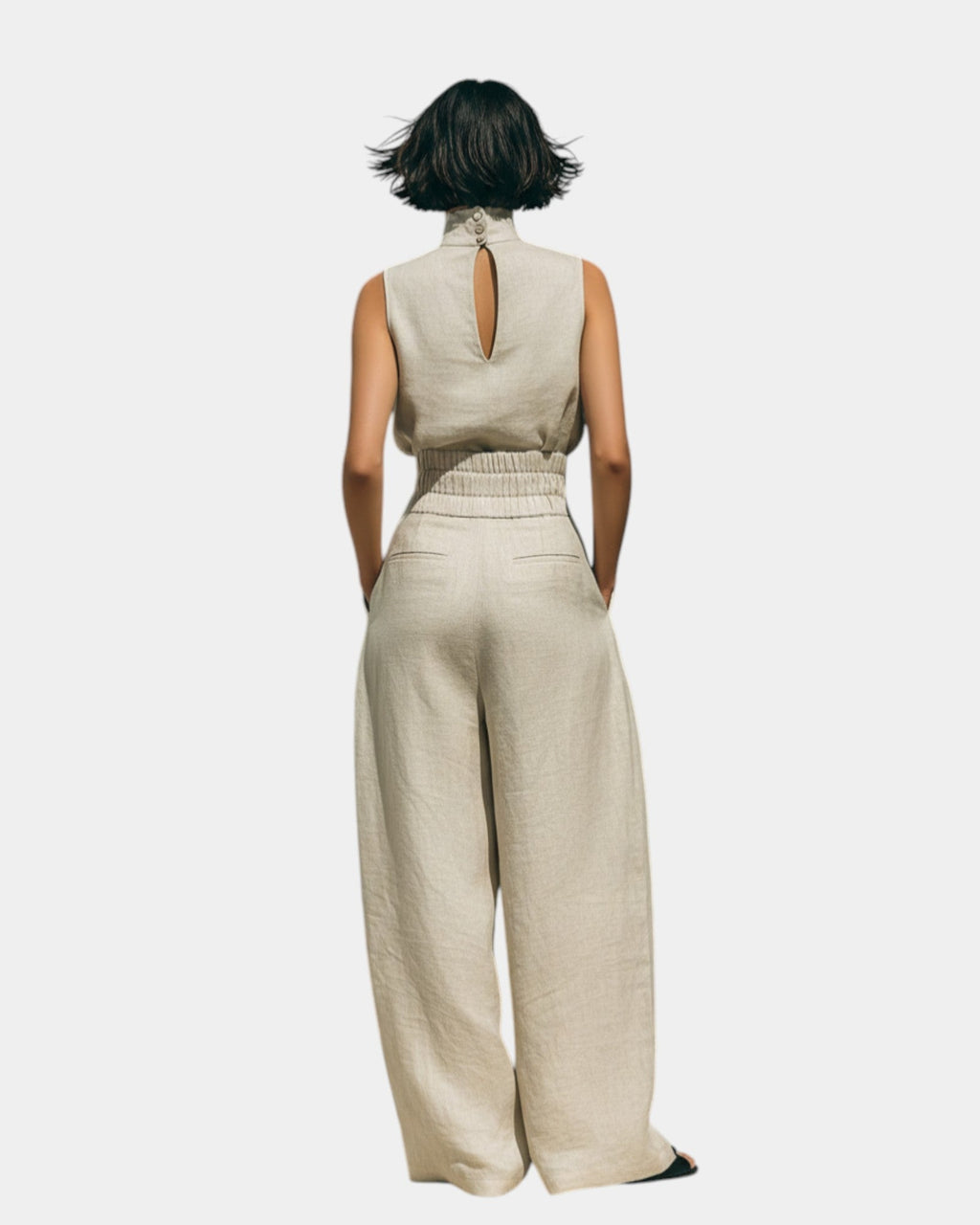 Falyne | Conjunto top sin mangas y pantalón ancho minimalista