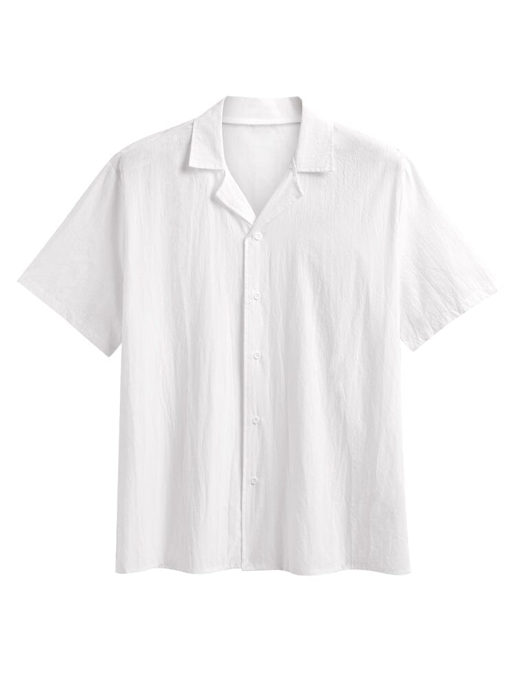 Camisa casual de algodón y lino