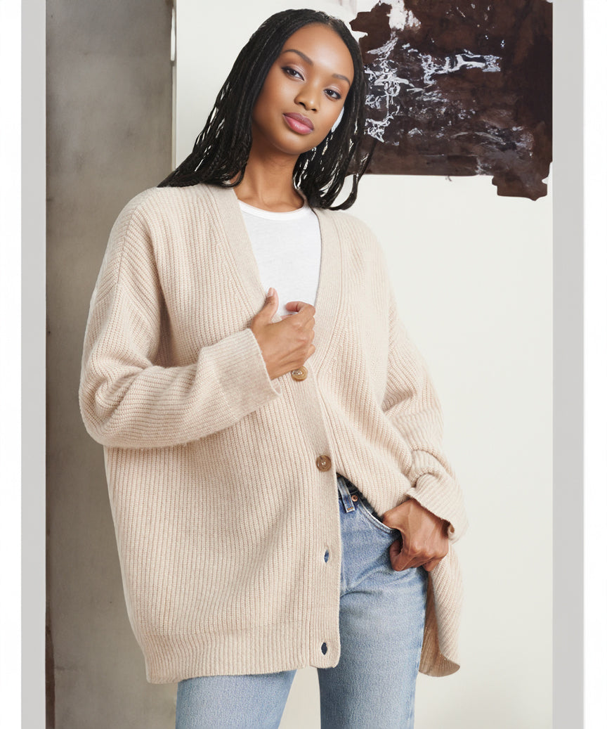 Chaqueta de punto oversized