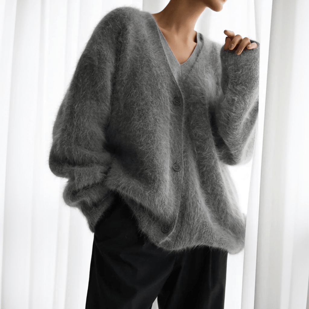 Chaqueta de punto suave y moderna