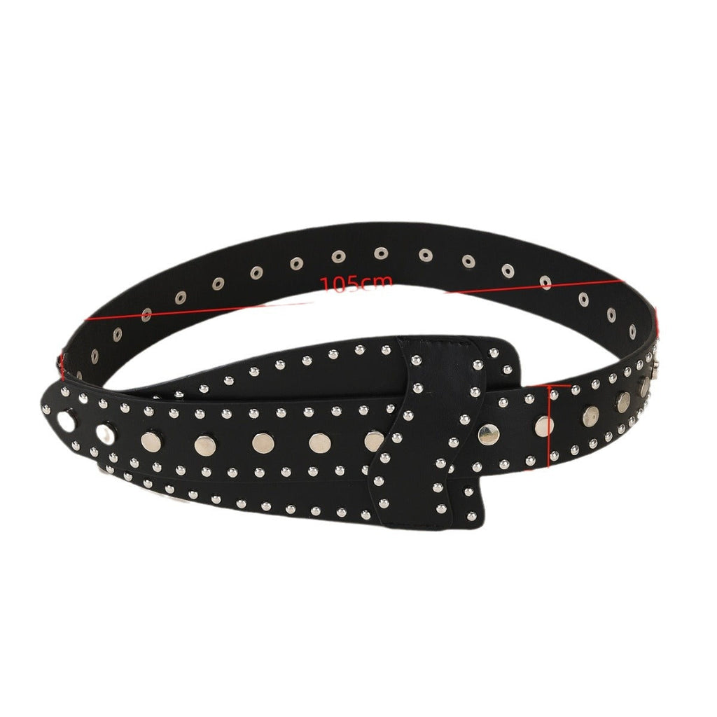 Cinturón punk de tachuelas metálicas