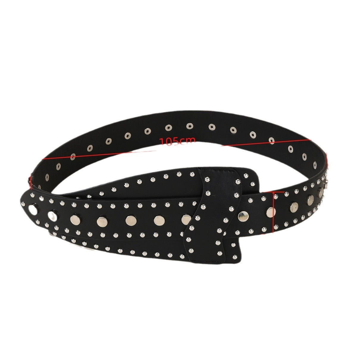 Cinturón punk de tachuelas metálicas