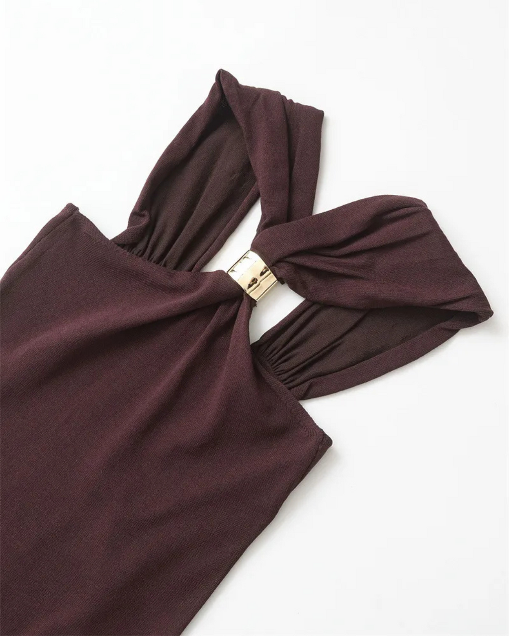ARIA | Top halter de color mocha