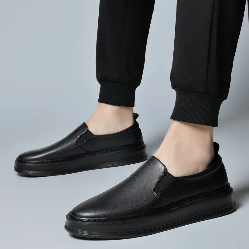 Zapatillas de piel