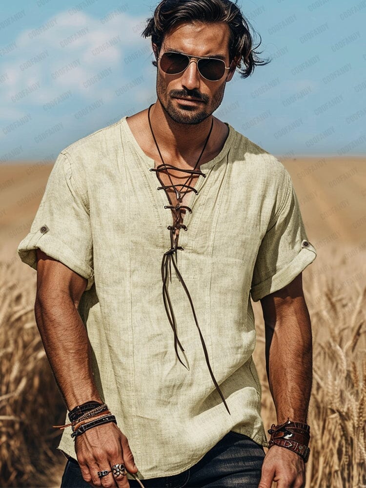 Top de algodón con encaje bohemio