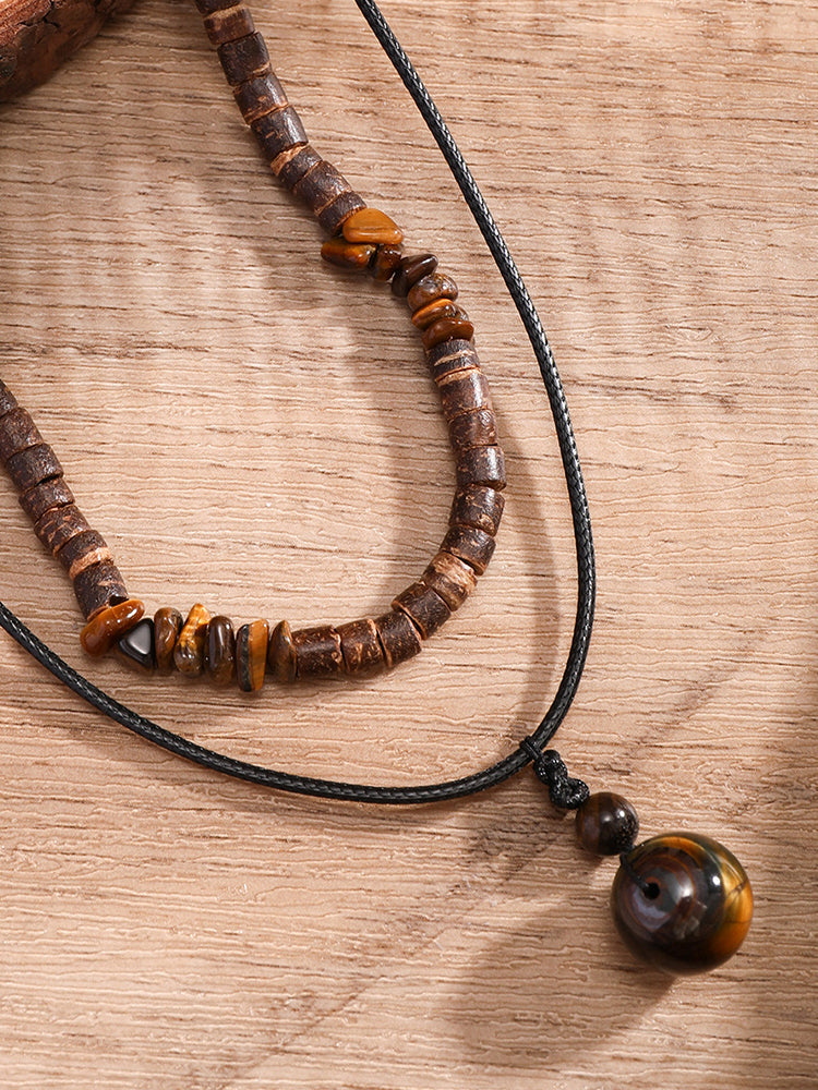 Collar de madera vintage