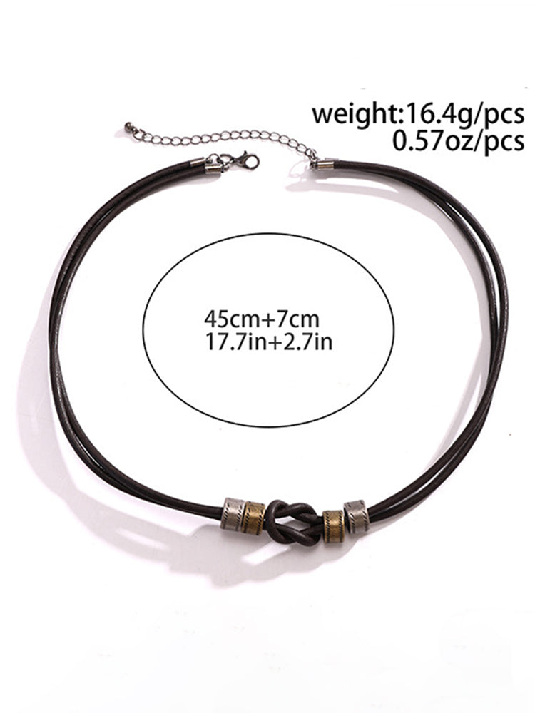 Gargantilla tipo choker de cuero