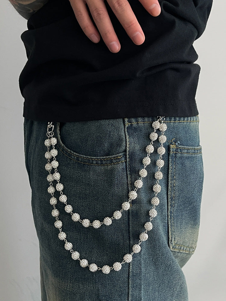Llavero de strass estilo hip-hop